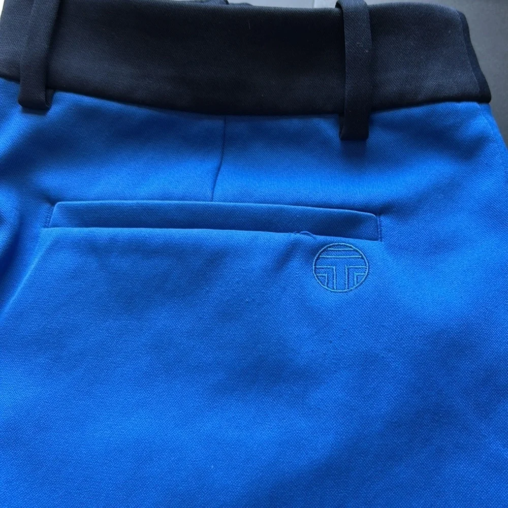 Tory Burch Sport Tech Twill Golf Skirt Surf Blue Tory Navy Pickleball Sz M